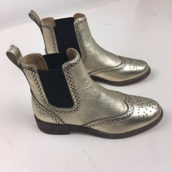 Madewell The Ivan Brogue Chelsea Boot in Metallic - Picture 1 of 2